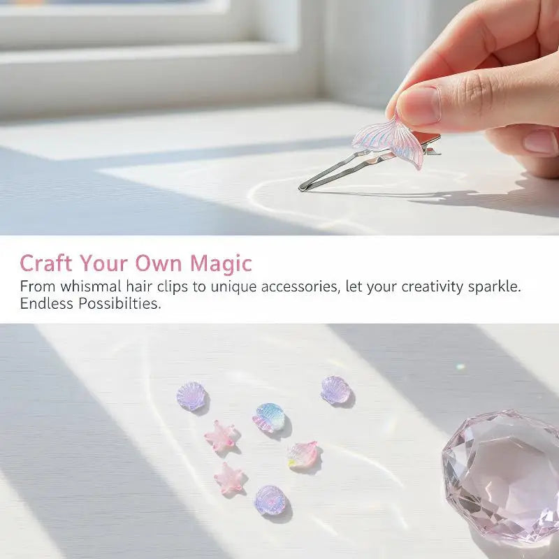 10pcs Mini Kawaii Cute Star Shell Flat Back DIY Scrapbook Party Hairpin Accessories Home Decoration Craft Qme