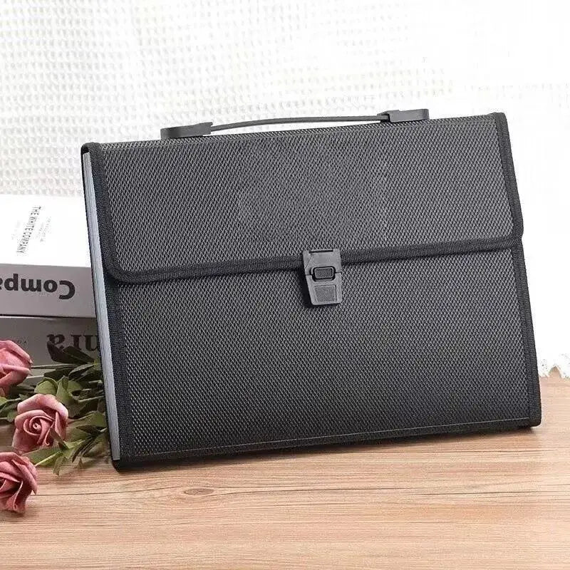 Multi Level Long File Organizer Expandable Business Folder Tear Proof Qme Black
