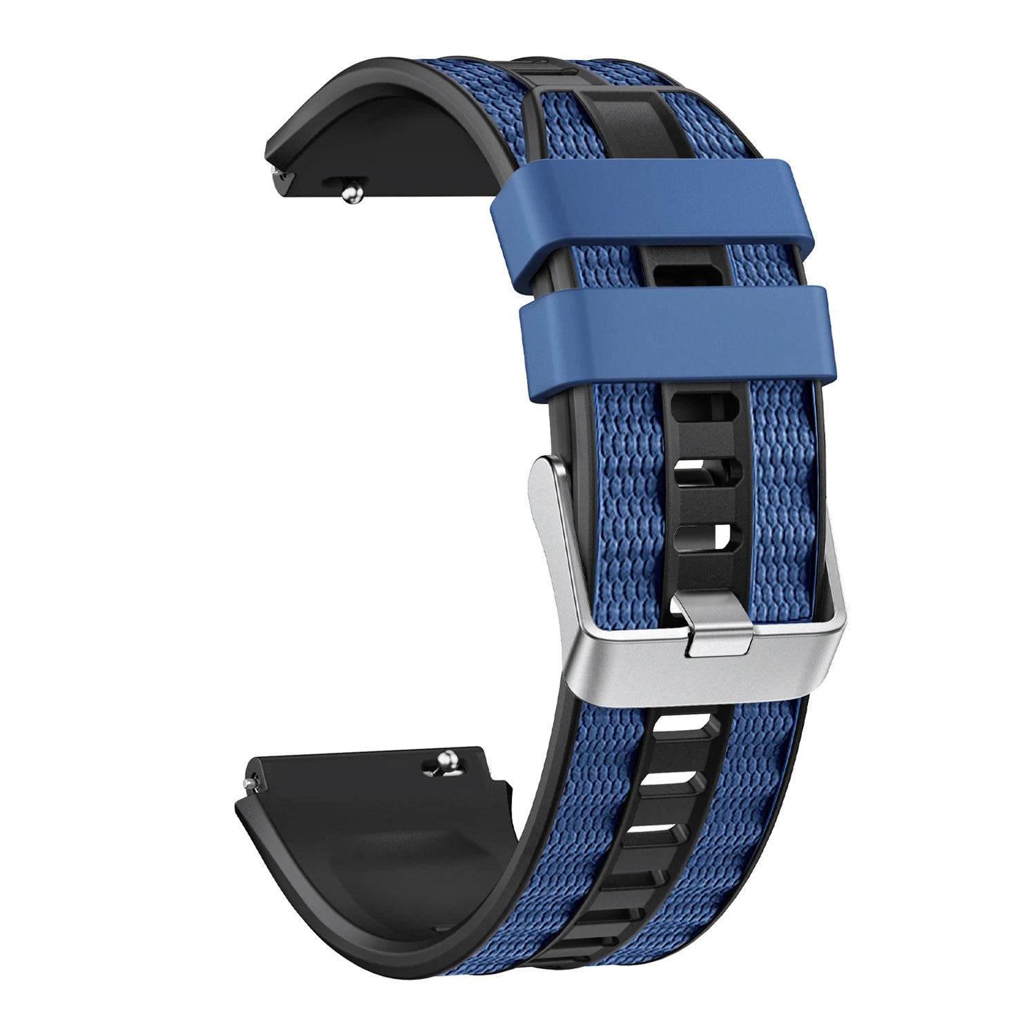 22mm Strap Suitable for Huawei Watch Ultimate 2 Soft and Durable Silicone Nylon Replacement Wristband for GT6 Pro GT5 46mm Qme Black Blue for Ultimate 2 1