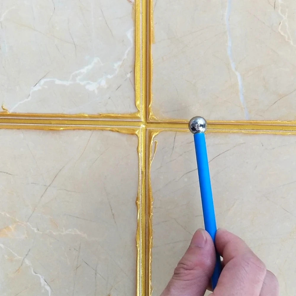 4pcs/set DIY Stainless Steel Tile Grout Ball Floor Seam Pressing Ball Tile Texture Roller Wall Joint Repair Paint Roller Tool Qme