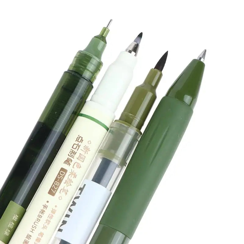 Vintage Luxury Pens Quick-dry Ink Smooth Writing Journal Pen Suitable Qme Green