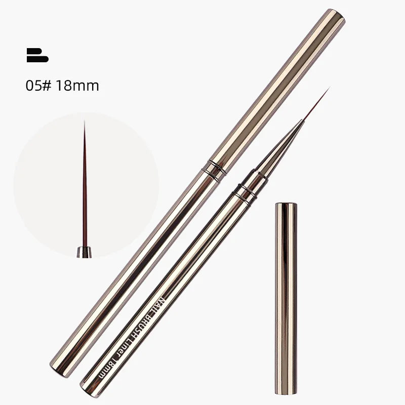 Nails Art Liner Brushes Elongated Lines Striping Drawing Painting 6 9 Qme 18MM China Mainland