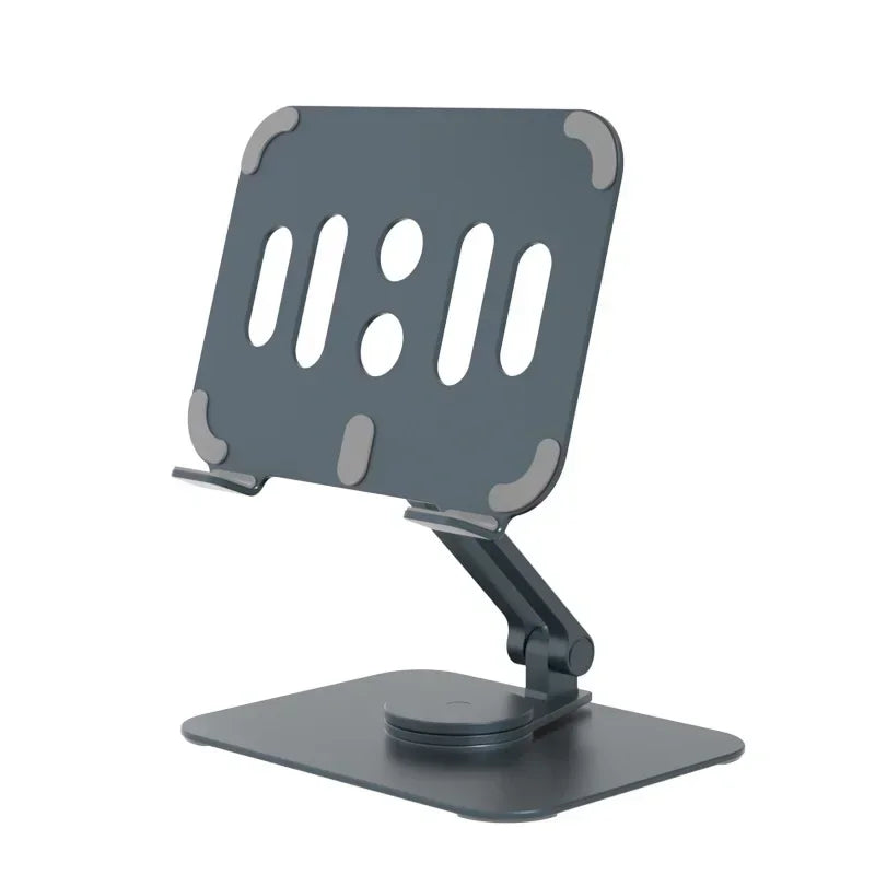 Aluminum Alloy Rotating Tablet Stand, Desktop Pad Lifting, Portable Folding Phone Stand, Tablet Computer Stand Wholesale Qme grey