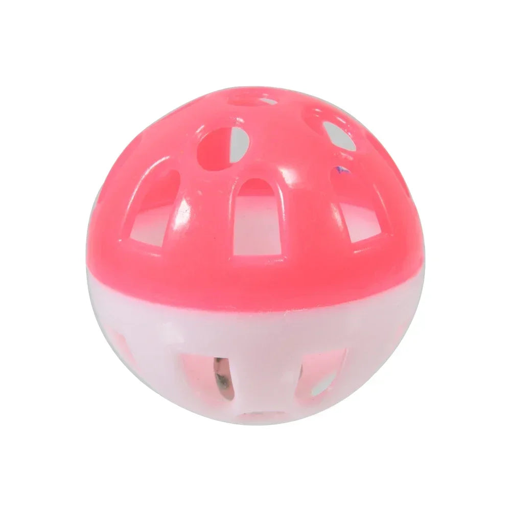 Pet Parrot Toy Colorful Hollow Rolling Bell Ball Bird Parakeet Qme