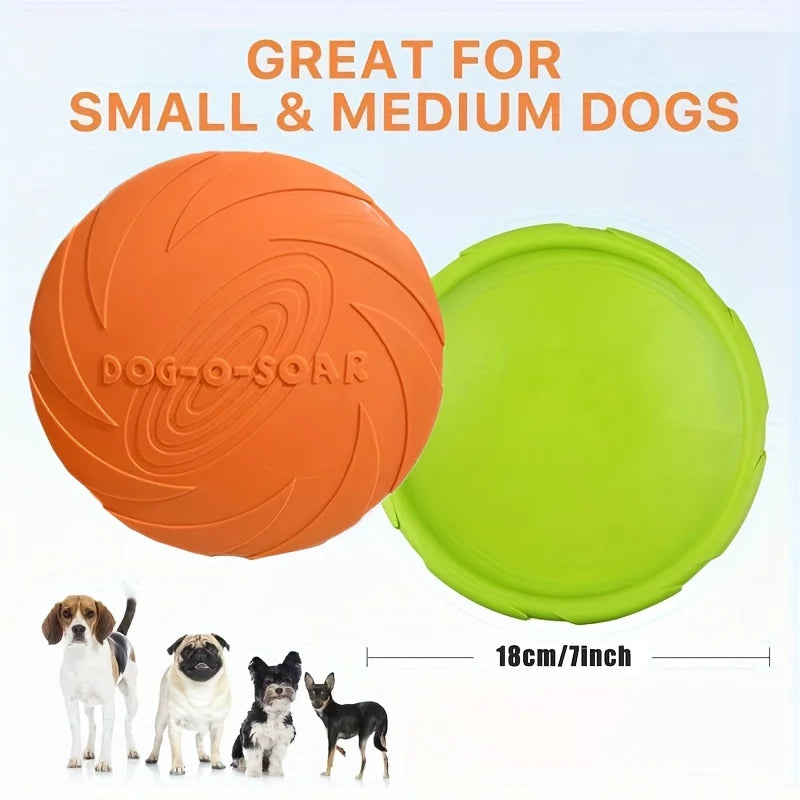 Pack dog frisbee, durable pet interactive toy rubber, suitable for outdoor training of medium-sized and large dogs Qme