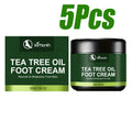 Tea Tree Oil Foot Cream Moisturizing Softening Cream for Dry Cracked Heels Calluses Rough Feet Non-Greasy Nourishing Foot Care Qme 5 x 50g Boxed