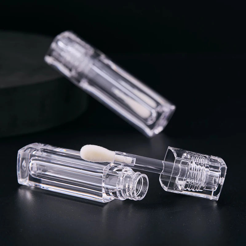 Portable Lip Gloss Tube Transparent Thick Rod Large Brush Container Qme
