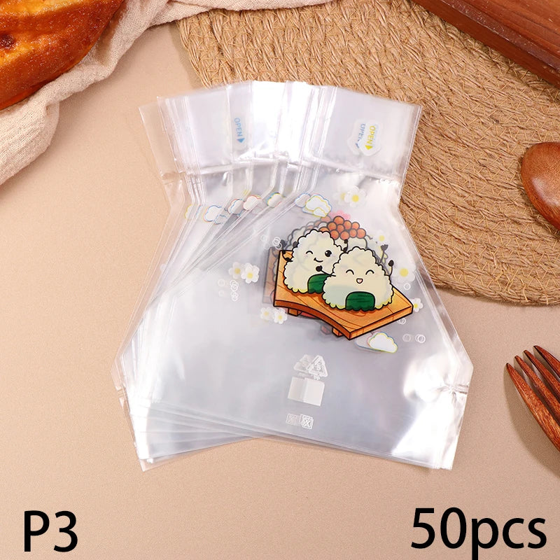 Lovely Cartoon Japenese Triangle Rice Ball Disposable Packaging Bag Qme 3