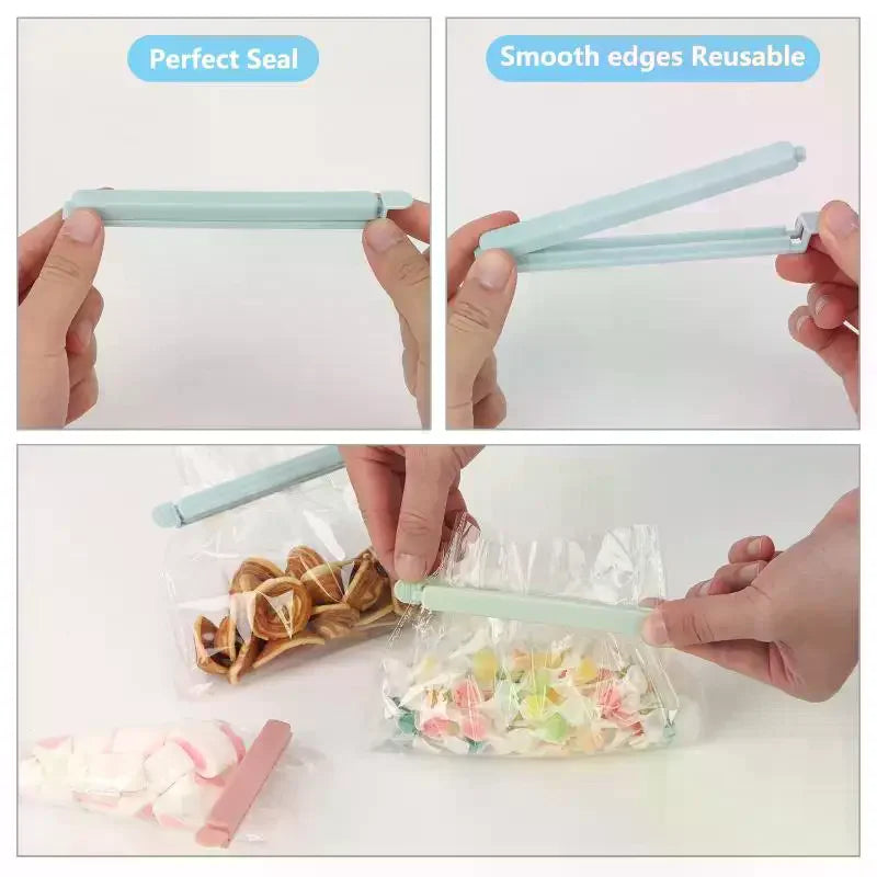 10Pcs Food Bag Sealing Clips Plastic Bag Colorful Sealing Clips For Kitchen Snack Coffee Potato Chip Food Storage Bag Qme