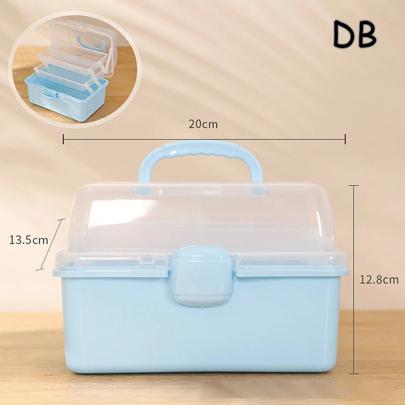 Children's Hair Accessories Storage Box Head Rope Hairpin Card Pen Sundries Stationery Box Cute Girl Jewelry Box Qme Dark blue