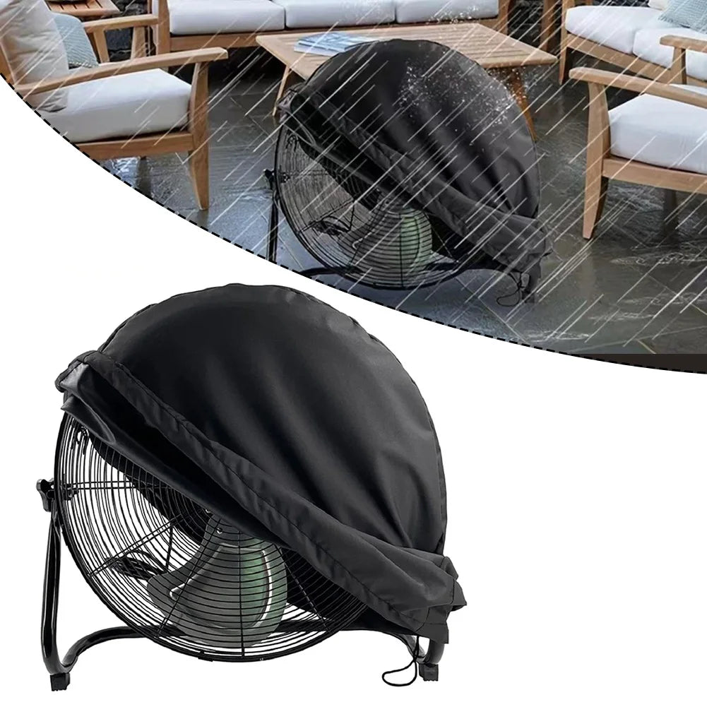 1pcs 210D Oxford Cloth Foldable Industrial Electric Fan Cover Fan Cover Sun Protection Dust Cover 61x19x61cm Black Qme