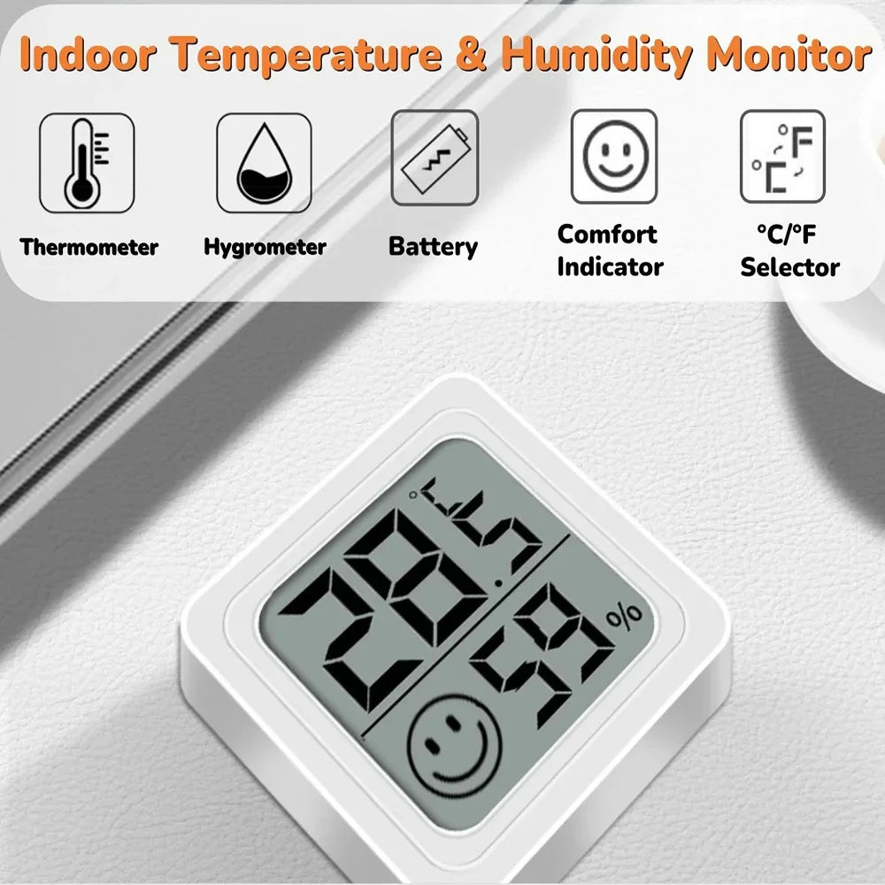 Multi-scene Mini LCD Digital Thermometer Hygrometer Temperature Humidity Meter Sensor Gauge Automatic Monitoring Weather Station Qme