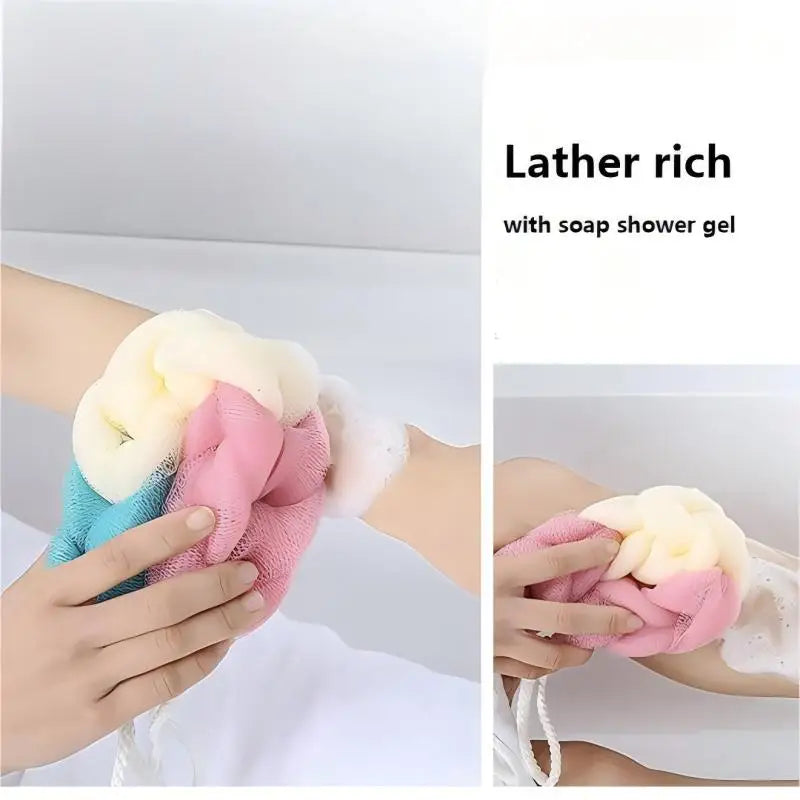 Colour Block Bath Balls Bath Strips Bath Towels Adult Back Rubbing Bath Towels Mud Rubbing Bath Towels Foam Mesh Qme