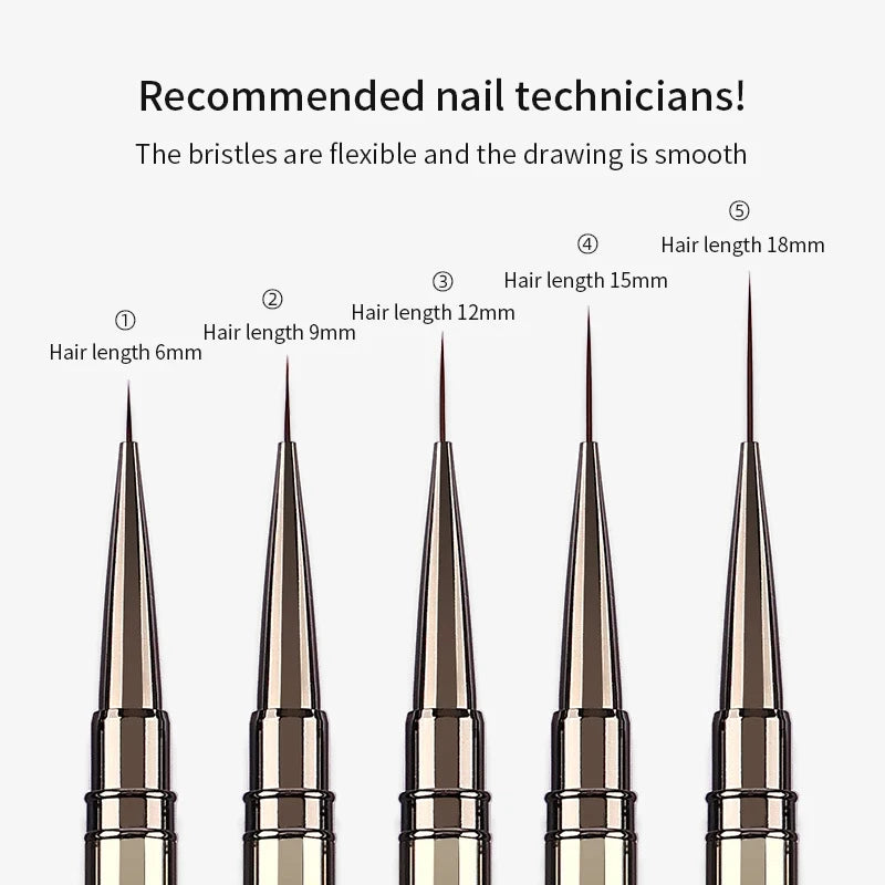 Nails Art Liner Brushes Elongated Lines Striping Drawing Painting 6 9 Qme