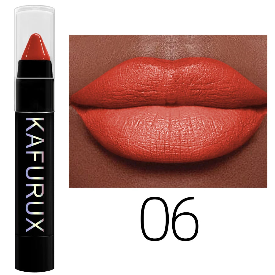 15 Colors Nude Velet Matte Lipstick Pencil Waterproof Long Lasting Qme 06