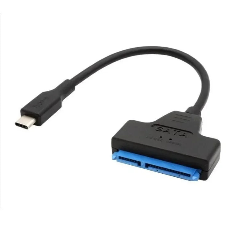 2pcs SATA Easy Drive Cable 22PIN To USB 3.1 Cable 2.5-inch SSD Single Head Type-C Data CableHard Disk Drive Converter Qme