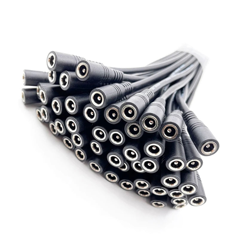 10Pcs 5.5x2.1 Plug DC male or Female Cable Wire Connector For 3528 5050 LED Strip Light. Qme