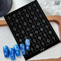 Airbrush Stencil Nails Heart Bow Stars Pattern Hollow Nail Sticker Qme A6