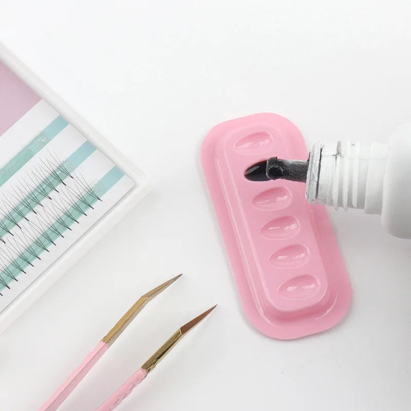Self Adhering Eyelash Extension Lash Glue Tray Wells Fan Maker Qme