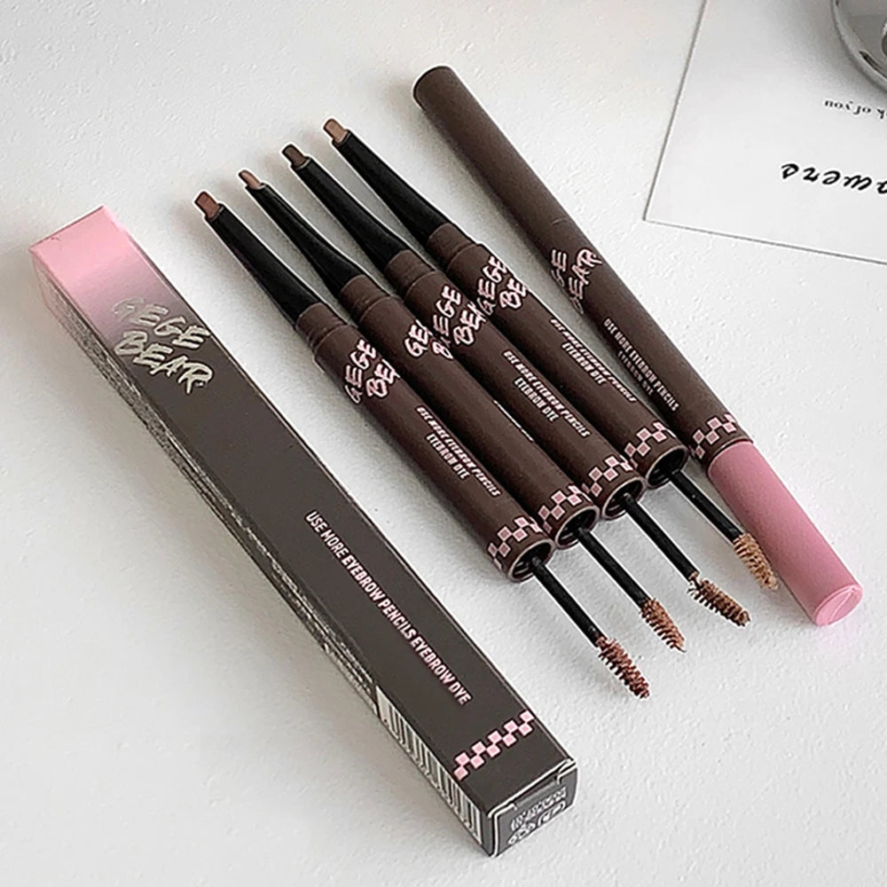 2-in-1 Dual-Ended Eyebrow Pencil & Tinting Mascara - Waterproof, Long-Lasting, Smudge-Proof, Natural Finish Eyebrow Makeup Qme