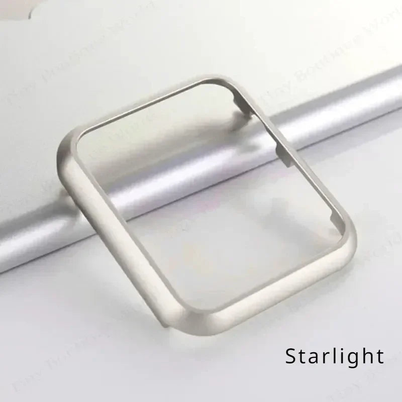Accessories for Apple Watch Case 45mm 44mm Metal Bumper Protective Cover Frame for iWatch SE Series 7/6/5/4 Cases Aluminum Gold Qme Starlight 38mm-Series 3 2 1