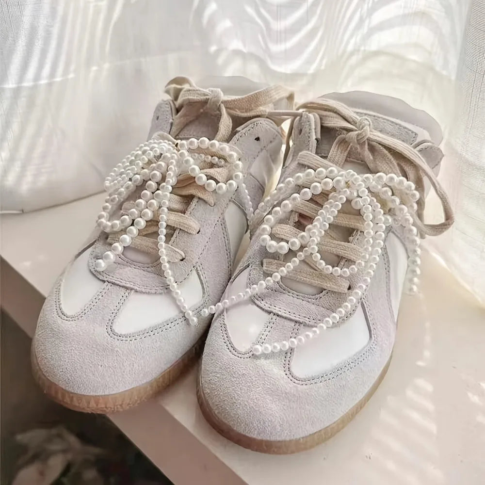 Pearl Bow Loop Tassel Buckle Decoration Fashion Small Perfume Style Shoes Accessories and Accessories Qme