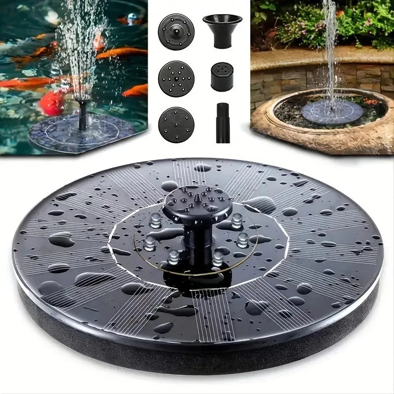 Circular Solar Fountain Pump Outdoor Swimming Pool Mini Floating Qme