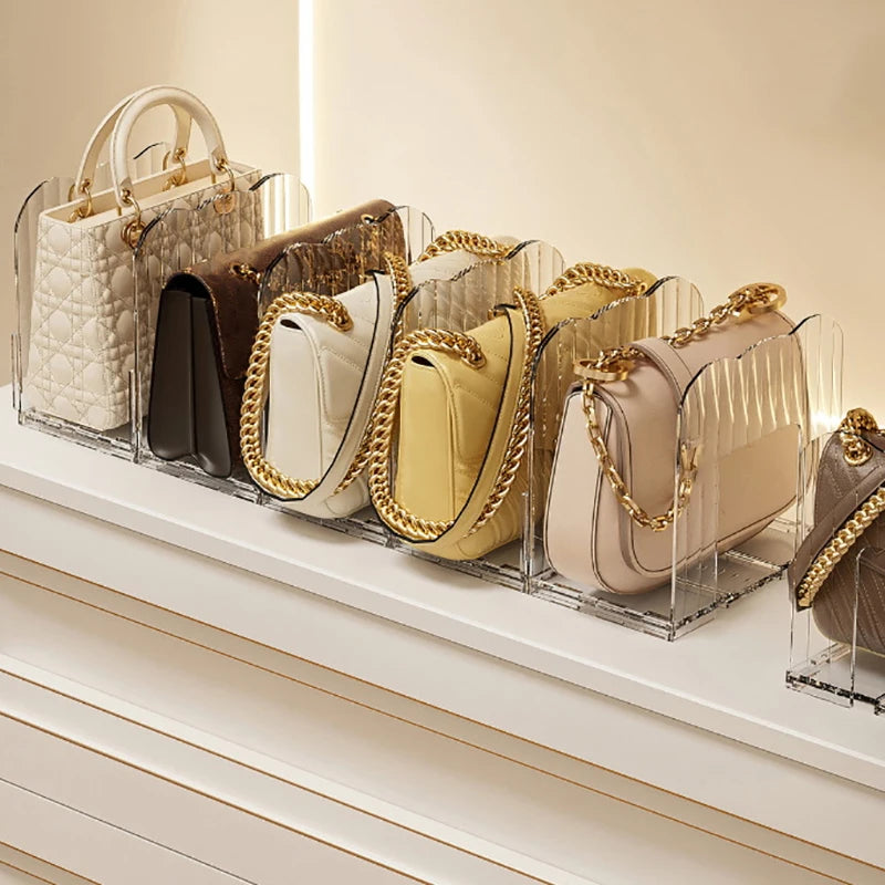 Closet Organizer Transparent Handbag Storage Rack Minimalist Bag Box Qme