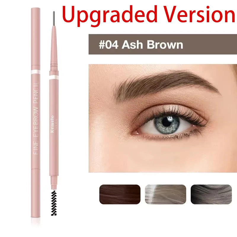 1PC 1.5mm Ultra Fine Double-Ended Eyebrow Pencil Waterproof Sweat-proof Long Lasting Professional Eye Makeup For Women Qme X4 upgraded version
