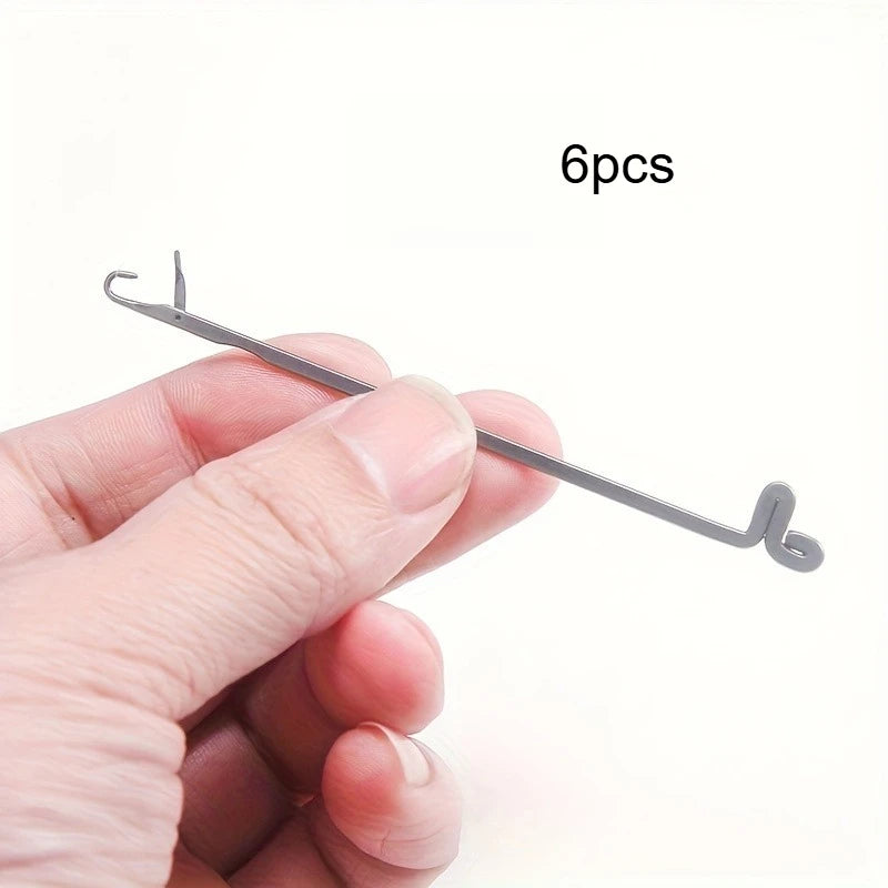Sweater Repair Hook Needles Stainless Steel Knitting Mending Needle Tool for Wool Knit Clothes Socks Hole Fix Qme 6pcs