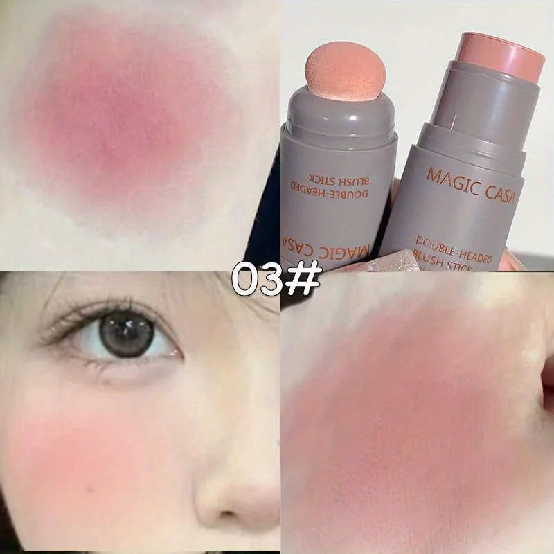Double-ended Blush Stick Waterproof Brightening Face Contouring Qme 03