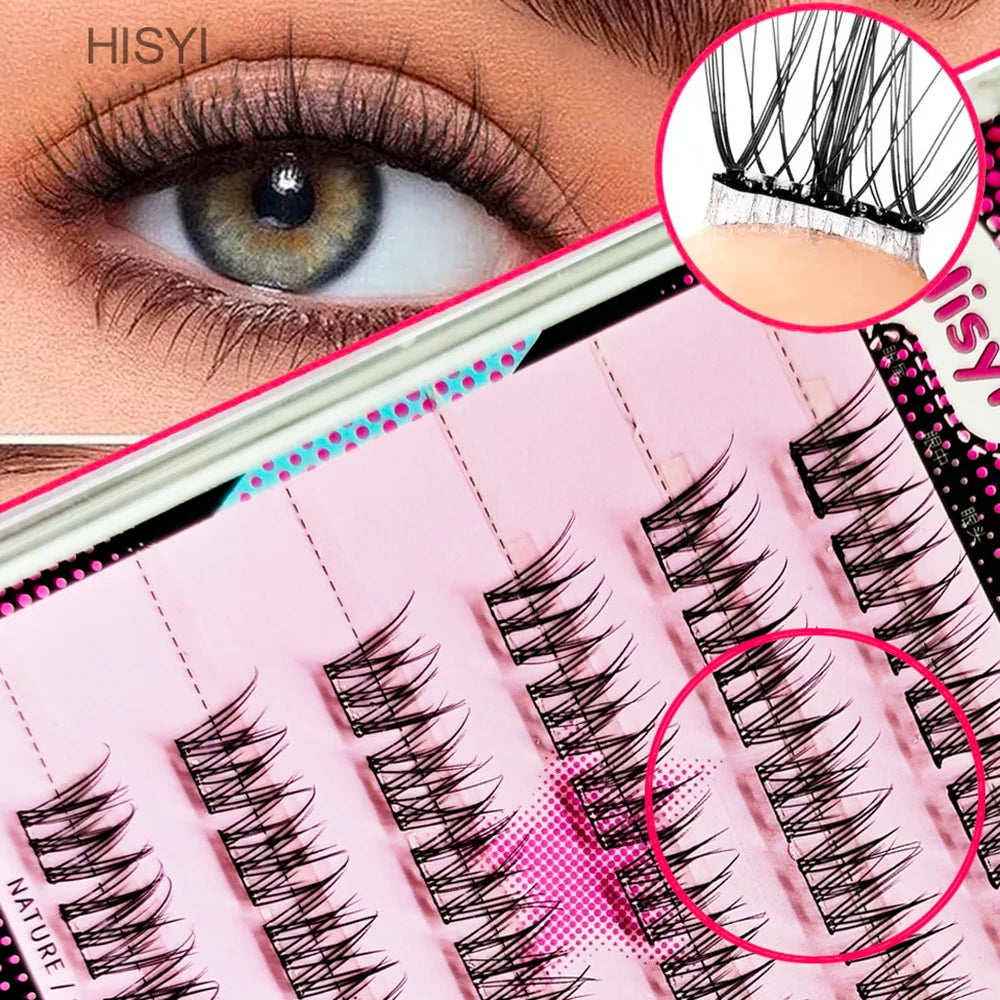 6Pairs Self-adhesive Eyelash No Glue Needed DIY Natural Glam Look Qme