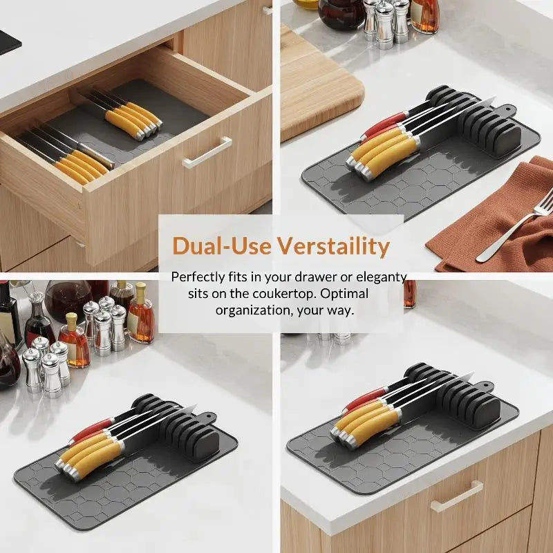 Silicone Knives Organizer Kitchen Knife Holder Detachable Cutlery Qme