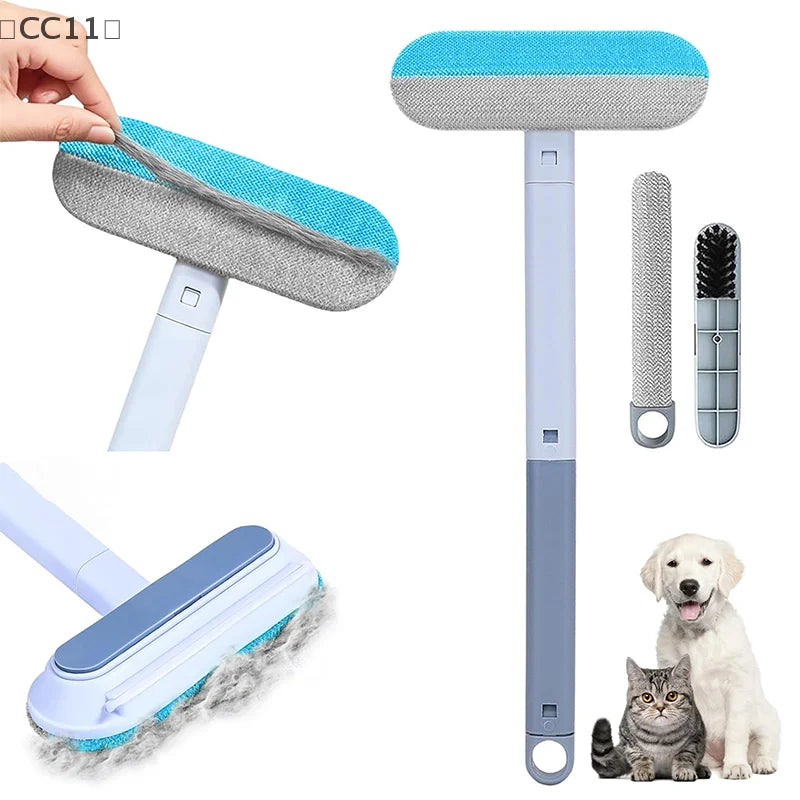 CC11Pet Hair Remover 1- Reusable Long Handle Dog Brush Washable Lint Qme Default Title