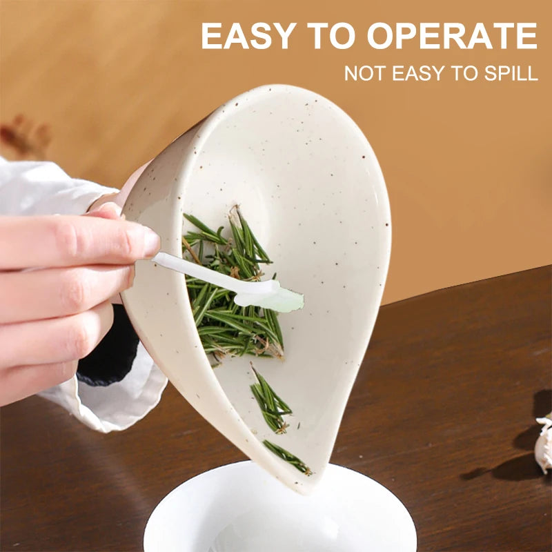 Herb Stripper Bowl, Risen Herb Peeling Bowl, Kitchen Herbs Leaf Stripping Tool, Herb Peeler For Kale, Thyme, Basil Qme