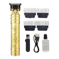 Cordless Hair Clippers Cordless Trimmers Kit Professional Grooming Tool for Daily Maintenance Post-Shower Travel Camping Sports Qme Gold