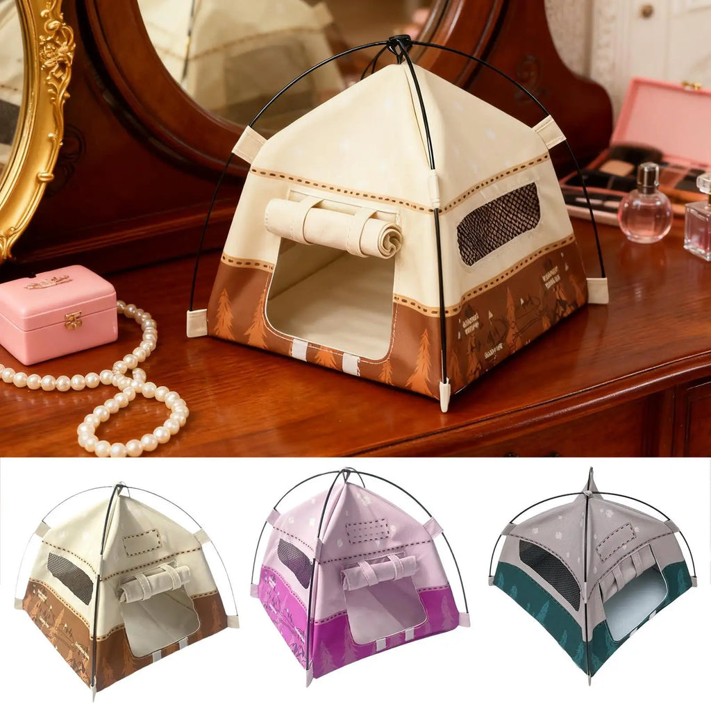 Tiny Tent 1:12 Scale Mini Camping Tent Decoration Photography Props for Boys Girls Pretend Play Home Outdoor Garden Display Qme