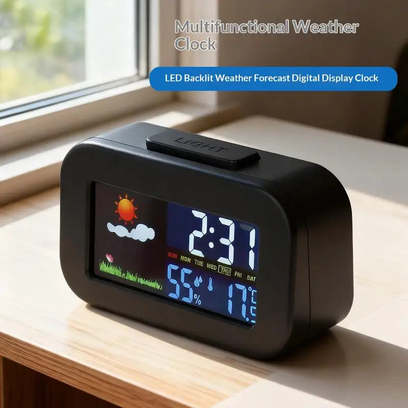 Temp Humidity Monitor Backlit Kids Teens Bedroom Dorm Desk Qme