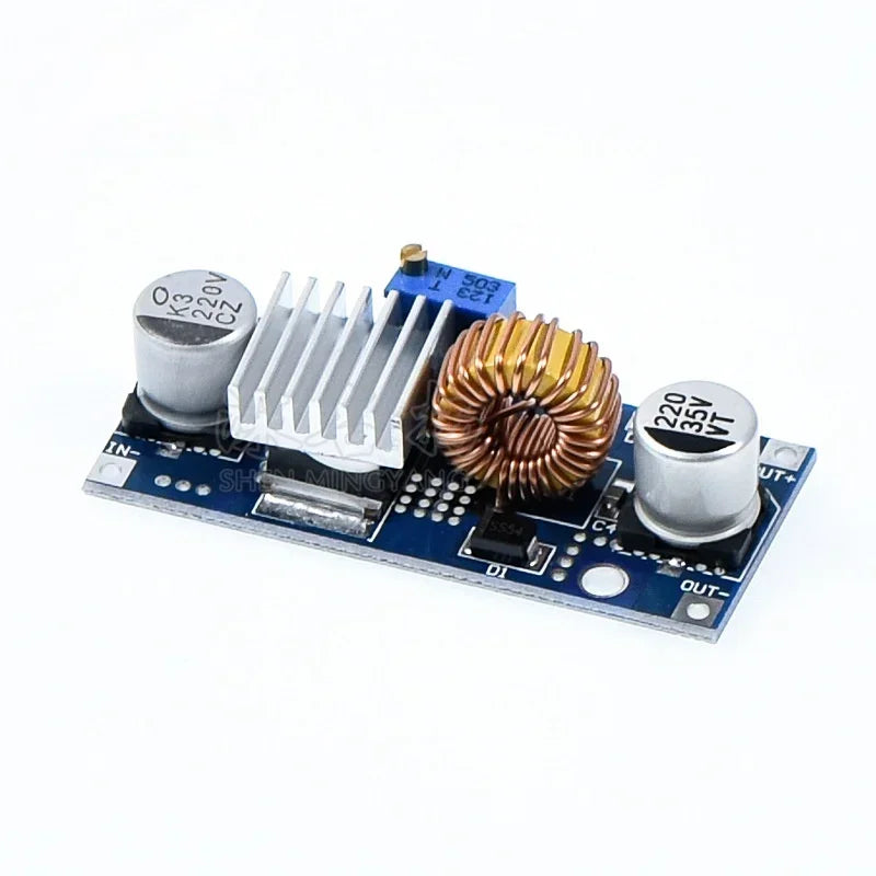 5A XL4015 DC-DC 4-38V To 1.25-36V 24V 12V 9V 5V Step Down Adjustable Power Supply Module LED Lithium Charger with Heat Sink Qme XL4015