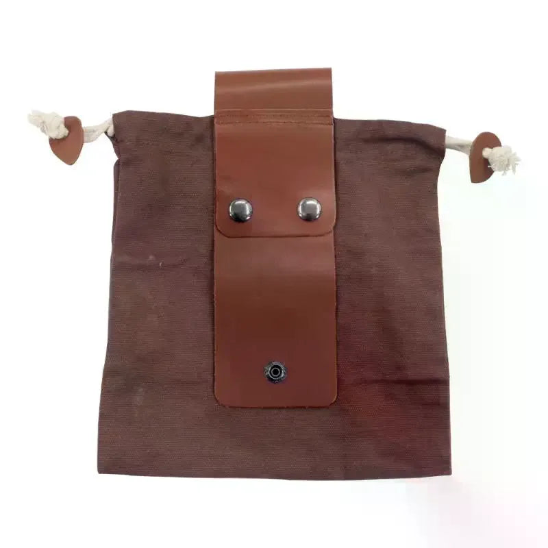 Portable Outdoor Waist Bag PU Leather Foldable Storage Bag Hanging Tool Bag Organizer Bag Qme