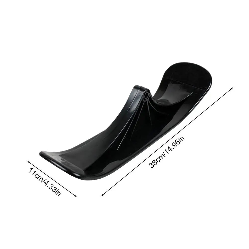 Ski Skate Board Conversion Kit 1 Pair Lightweight Ergonomic Winter Sports Sledge Snow Sled Ski Scooter Conversion Kit Qme Black