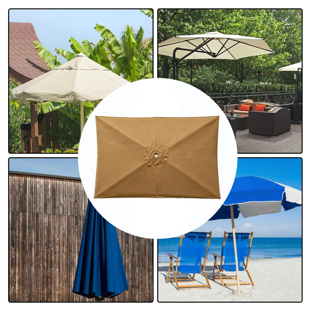 Rectangular Patio Umbrella 200x300cm UV-Resistant Rectangular Cover Patio Umbrella Fabric Replacement For Outdoor Deck Market Qme