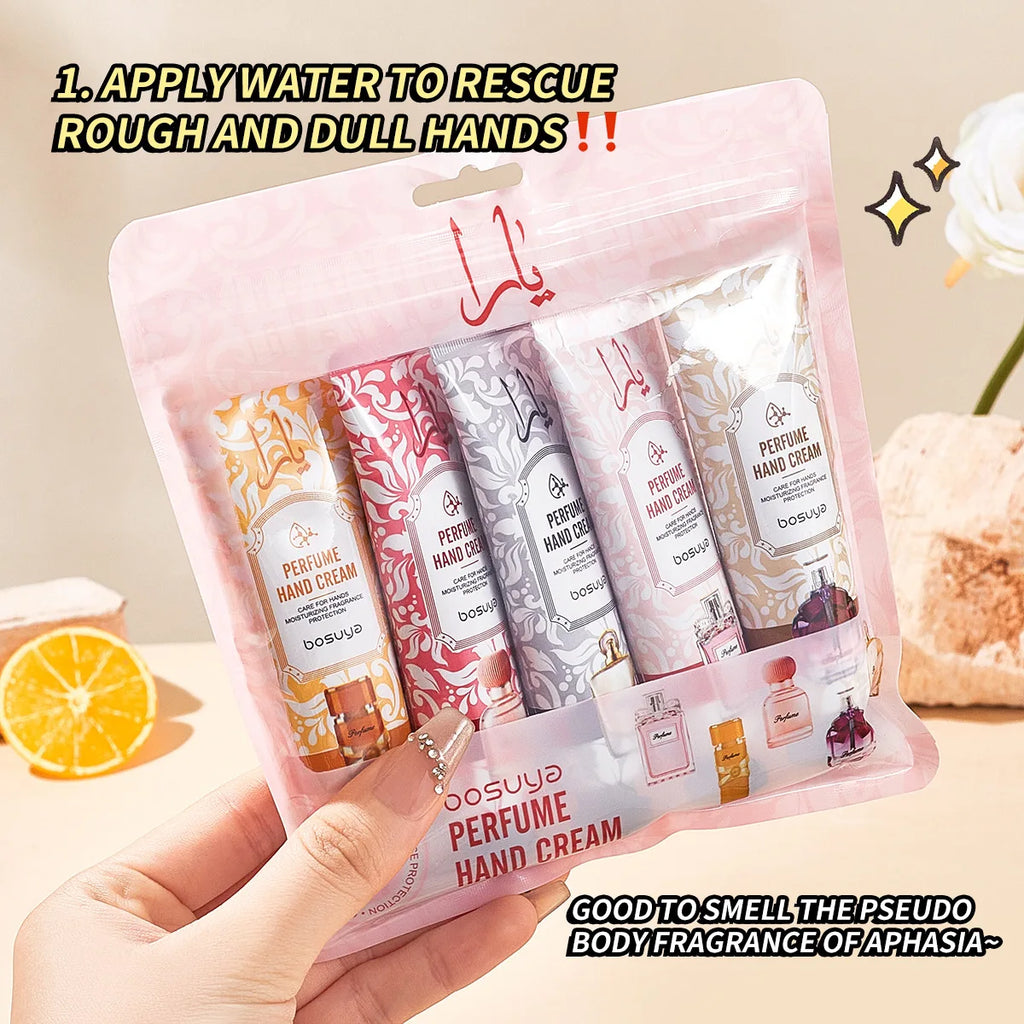 Perfume Fragrance Hand Cream Sets Moisturizing Non-sticky Nourishing Qme