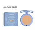Face Setting Pressed Powder Invisible Pores Oil Control Waterproof Matte Long Lasting Natural Setting Powder Foundations Makeup Qme pure beige