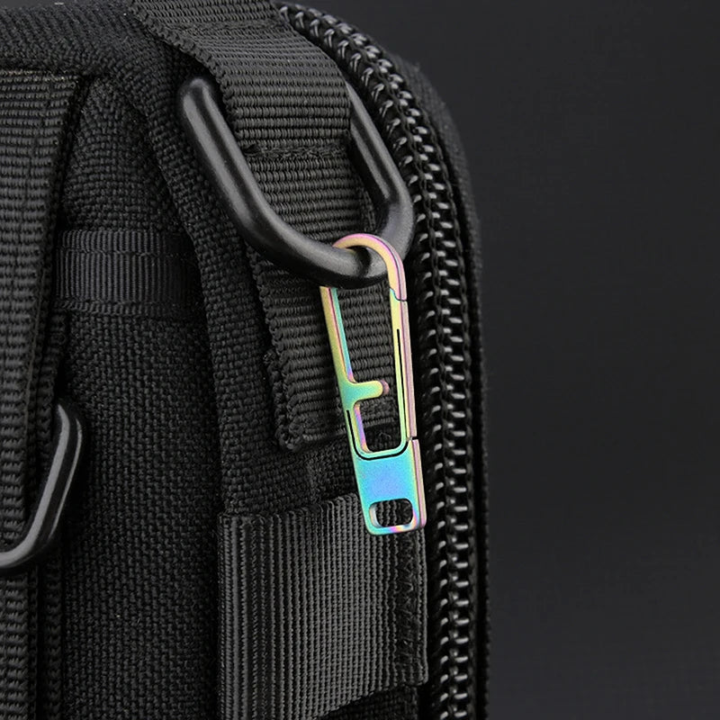Titanium Alloy Zipper Puller Header Accessories Connector Keychain Qme