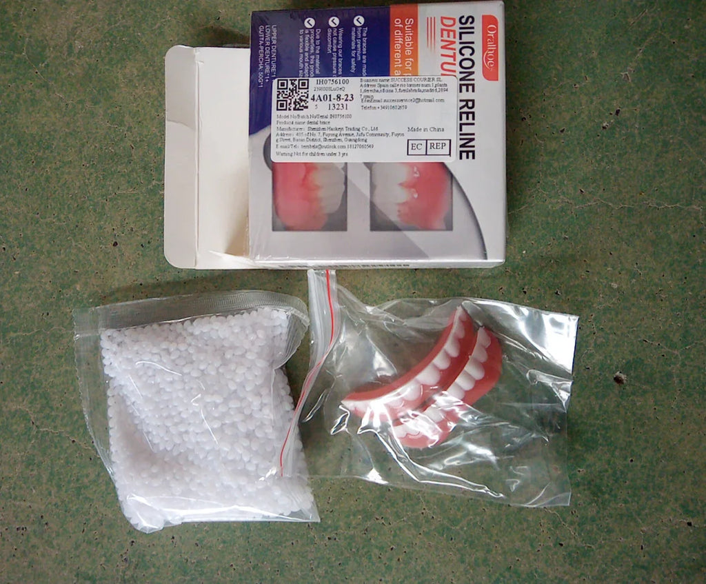 Silicone Denture False Teeth Upper Lower Veneers Liners Soft Men Qme