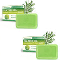 Tea Tree Oil Clean Soothing Soap Gentle Exfoliating Deep Cleansing Qme 2pcs