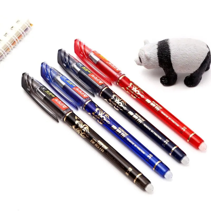 23 PCS Erasable Gel Pen Set Ballpoint Pens Rod 0.5mm Muti-Colors Ink Washable Handle Stationery School Office Writing Supplies Qme
