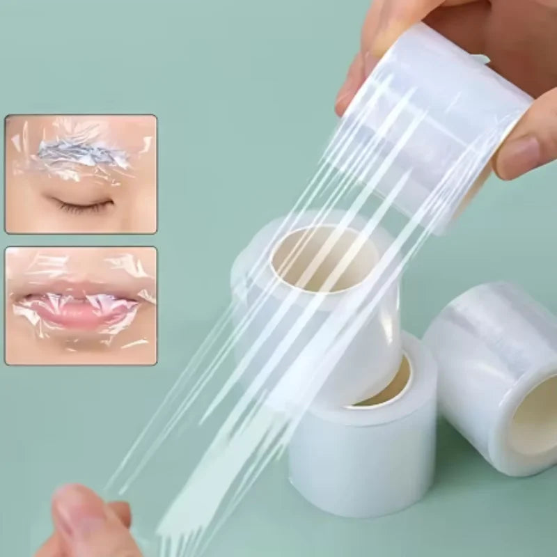 Plastic Cover Wrap Film For Eyelash Plant Eyebrow Tattoo, Disposable Plastic Wrap For Permanent Make Up Tattoo Clear Wrap Qme