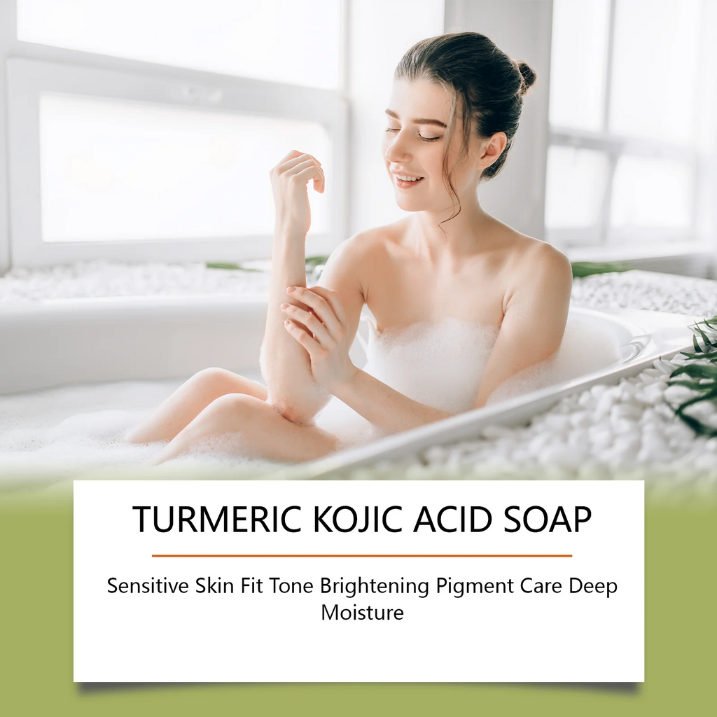 Oceaura Turmeric Kojic Acid Soap Deep Cleansing Skin Brightening Qme